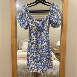 Blue floral Missguided Dress NWT